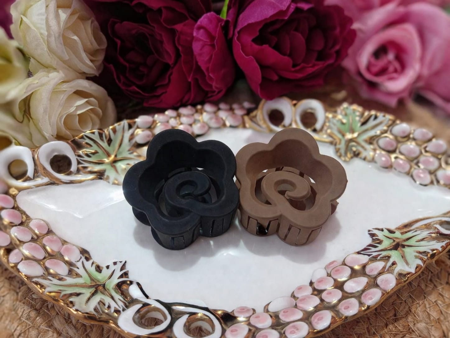Rose Matte Claw Clips
