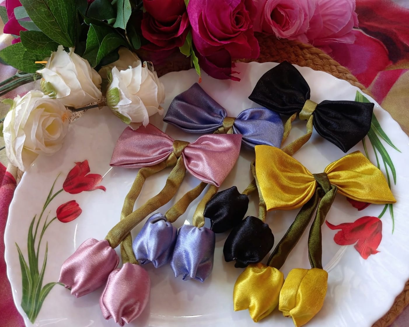 Tulip Bow Clips